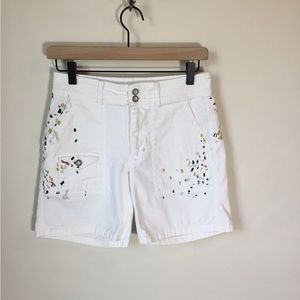 Anthropologie The Wanderer Splatter Paint Utility Shorts‎